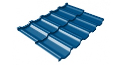 Металлочерепица модульная Grand Line Kvinta Uno c 3D резом 0,5 Satin RAL 5005 сигнальный синий