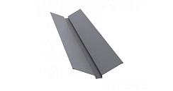 Планка ендовы верхней 115х30х115 0,5 Satin с пленкой RAL 7004 сигнальный серый