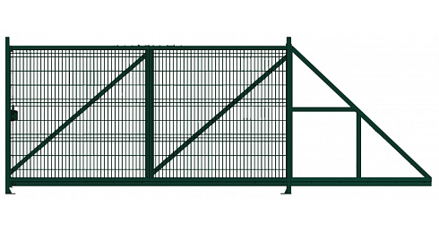 Ворота откатные Profi 2,03х6,0 RAL 6005 вправо