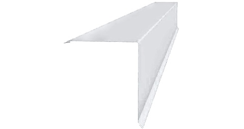 Планка конька односкатной кровли 160x160 0,45 PE с пленкой RAL 9003 сигнальный белый