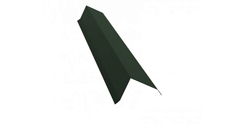 Планка торцевая 80х100 0,5 Quarzit с пленкой RAL 6020 хромовая зелень
