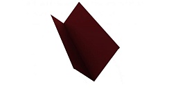 Планка примыкания 90х140 0,4 PE с пленкой RAL 3005 красное вино