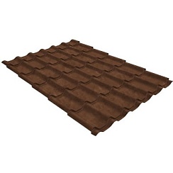 Металлочерепица Grand Line Kvinta Plus Safari 0,5 мм Brown