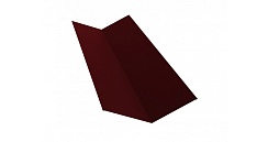 Планка ендовы верхней 145х145 0,5 Quarzit с пленкой RAL 3005 красное вино