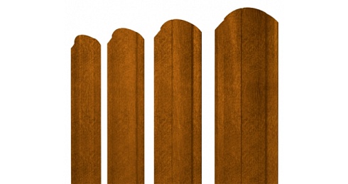 Штакетник круглый фигурный Grand Line Print Twincolor РФ 0,45 Golden Wood