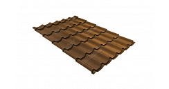 Металлочерепица Grand Line Classic 0,45 мм Print Twincolor Golden Wood Есо